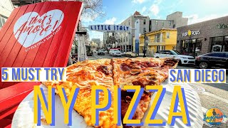 5 MUST TRY New York Style Pizza Spots in SAN DIEGO  Food Guide [upl. by Anizor]