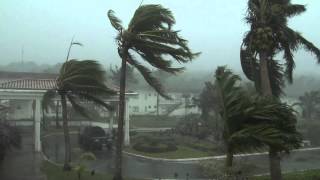 Typhoon Dolphin Lashes Rota Island Near Guam [upl. by Osrock]