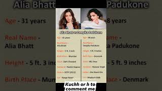 Deepika Padukone vs Alia Bhatt  kalki ad 928  actress information tranding reels shorts video [upl. by Hester648]