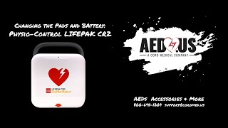 Changing Pads and Battery on the PhysioControl LIFEPAK CR2 AED  AEDUS [upl. by Ardin]