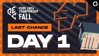 PUBG EMEA Championship Fall  Last Chance  Day 1 [upl. by Nareik935]