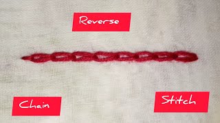 Reverse chain stitch hand embroidery tutorial [upl. by Esenaj]