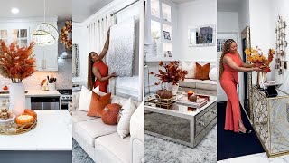 HOME DECORATING IDEAS  COZY FALL LIVINGROOM amp KITCHEN TRANSFORMATION  OMABELLETV [upl. by Tertia214]