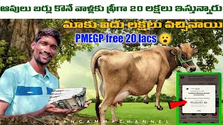 ఆవులు బర్లు కొనే వాళ్లకు ఫ్రీగా 20 లక్షలు ఇస్తున్నారు  మాకు 5 లక్షలు వచ్చినాయి  PMEGP 20 lakh loan [upl. by Yna388]