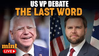 US Vice Presidential Debate LIVE  Tim Walz Vs JD Vance  US Election 2024 [upl. by Anaderol]