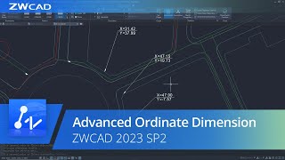 Advanced Ordinate Dimension  ZWCAD 2023 SP2 [upl. by Anaujait664]