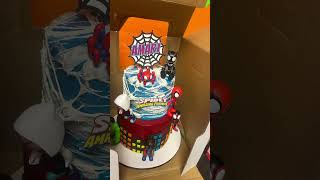 Epic Spidey and Friends Birthday Cake Reveal 🕷️🎂 spidey birthday birthdaycake spideyandfriend [upl. by Etnoid]