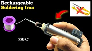 How to make Rechargeble Soldering Iron Using a 10 ohm resistor ll Rechargeble Soldering Iron [upl. by Airemaj]