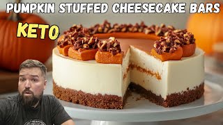 This Pumpkin Stuffed Keto Cheesecake Bar is insanely delicious Must Try Recipe [upl. by Nayk268]