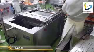 그랜드벨 GB400 Fish Skinner GB136 Slant slicer salmon trout smoked salmon processing [upl. by Aloivaf113]