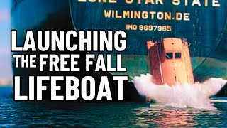 LAUNCHING THE FREE FALL LIFE BOAT [upl. by Amsab]