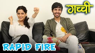 Priya Bapat amp Abhay Mahajans Candid Rapid Fire  Gachchi गच्ची Marathi Movie 2017 [upl. by Eillac513]