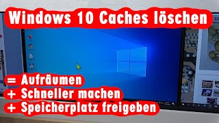 Windows 10 optimieren  12 Caches löschen  schneller machen  viel Speicherplatz freigeben [upl. by Nnyleuqaj583]