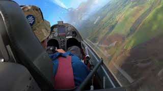 Duo Discus glider Thermal soaring Denbigh ridge from Lleweni Parc in a [upl. by Oloap]