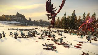 Norsca and Daemons of Chaos vs Kislev  4K Quality  Total War Warhammer 3 [upl. by Ytirev]