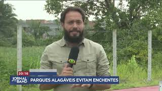 Parques alagáveis reduzem impacto das enchentes na Bahia Jornal da Band 04062024 [upl. by Nico682]