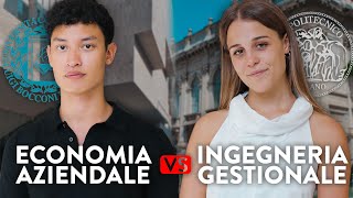 ECONOMIA AZIENDALE E MANAGEMENT vs INGEGNERIA GESTIONALE  Il confronto completo [upl. by Heimlich]