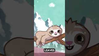 Cozy Sloth Relaxing on a Tree Branch in Winter Mountain Scene funnyanimals cartoon shorts [upl. by Kunin519]