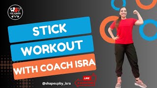 Stick workout at home with Coach Isra lose weight 3 to 4kg in 1 month certifiedfitnesstrainer [upl. by Southard]