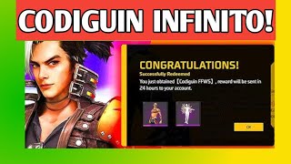 Novos Codiguin Infinito do Free Fire  Pegue agora todos podem Resgatar [upl. by Shiller844]