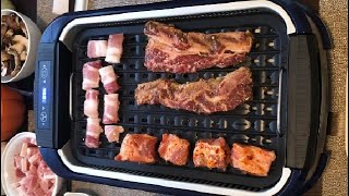 Indoor Grill CUSIMAX Smokeless Grill Indoor 1500W Electric Grill Griddle Korean BBQ Grill Review [upl. by Elocon]