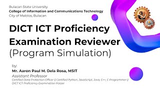 DICT ICT Proficiency Exam Reviewer  Program Simulation [upl. by Trueblood448]