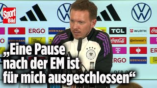 FanFragen an den Bundestrainer Julian Nagelsmann reagiert auf BayernGerüchte [upl. by Samson560]