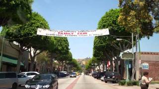 Uptown Whittier CA Greenleaf Avenue driving from Penn to Hadley [upl. by Nytsirt585]