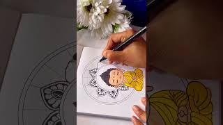 Bhuddha mandala art peaceful buddhaart mandalarts yshorts subscribe TheamazingArtDIY [upl. by Akemehc]