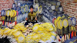 Amazing Tennis Racket Production From Steel PipeBadminton Making Factory badminton racket stringing [upl. by Rudman380]