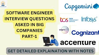 SOFTWARE ENGINEER INTERVIEW QUESTION PART 1 infosys accenture cognizant wipro tcs [upl. by Elly]