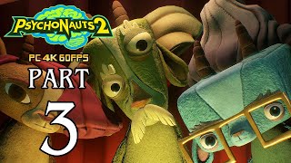 PSYCHONAUTS 2 Walkthrough PART 3 PC Gameplay No Commentary  4K 60ᶠᵖˢ ✔ [upl. by Edrei]