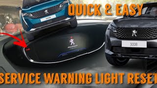 How to Reset Service light on Peugeot 3008 and 5008 [upl. by Albers]