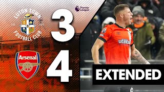 Luton 34 Arsenal  Extended Premier League Highlights [upl. by Hakeem]