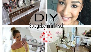 DIY SPIEGELSCHMINKTISCH I Idee von Saskiasbeautyblog I Pimp my Schminktisch I uniquemaryii [upl. by Hickie741]