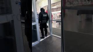 Girl Gets Angry After Security Guard Was Blocking Her From Leaving The Store For Stealing reels [upl. by Sinclare]