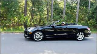 2012 Mercedes Benz E550 Cabriolet Twin Turbo V8 Driving 07062024 [upl. by Nimoynib]