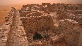 The old Roman fort outside Ksar Ghilane Tunisia in a sandstorm [upl. by Iclehc]