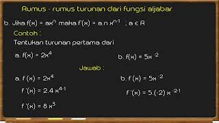 Turunan Fungsi Aljabar [upl. by Fiora]