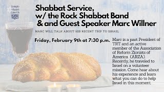 habbat Service w the Rock Shabbat Band amp and Guest Speaker Marc Willner [upl. by Nofets]