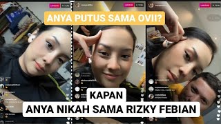 JAWAB KAPAN NIKAH SAMA RIZKY FEBIAN  LIVE IG ANYA GERALDINE [upl. by Yngad]