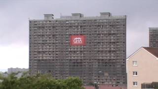 Red Road Flats Demolition Petershill Drive Barmulloch Glasgow [upl. by Prudence913]