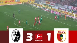 SC Freiburg gegen FC Augsburg 31  Bundesliga 202425  Spielen Höhepunkte [upl. by Alliuqa]