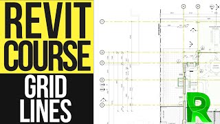 Grid Lines in Revit Tutorial  Advanced Revit Course 03 [upl. by Kathe]