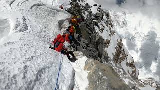 Everest 2023 Death below the Hillary Face  Summit Ridge [upl. by Selin]