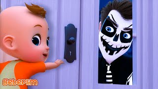 Whos At The Door  Dont Open The Door To Strangers  Halloween Nursery Rhymes amp Kids Songs [upl. by Latini]