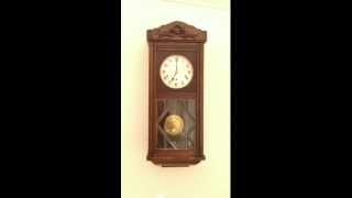 HAC JUNGHANS AVE MARIA LOURDES CHIME WALL CLOCK [upl. by Adrahs880]