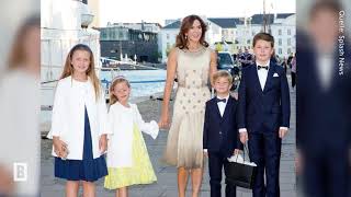 Crown Princess Mary recycles dress as the Danish Royals celebrate Prince Nikolai [upl. by Krishnah]