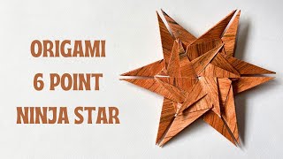 Origami 6 Point Ninja Star  Paper Ninja Star  Halloween  Christmas Decoration  InnoVatioNizer [upl. by Sebastian63]