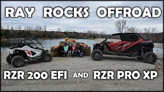 RZR Pro XP and RZR 200 at Ray Rocks Offroad Resort  Trails Rocks Sand Mud and Water [upl. by Lunn387]